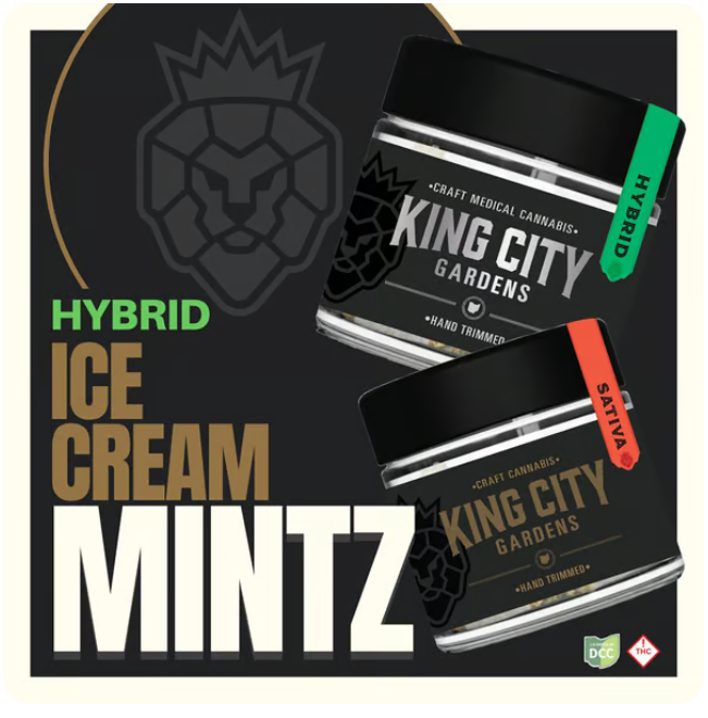 Photograph of product: King City Gardens | Ice Cream Mintz | 2.83g Smalls