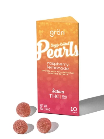 Photograph of product: Raspberry Lemonade Pearls | 10 x 10mg