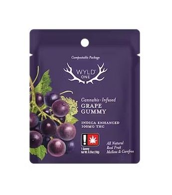 Photograph of product: Grape Single Gummy 100mg