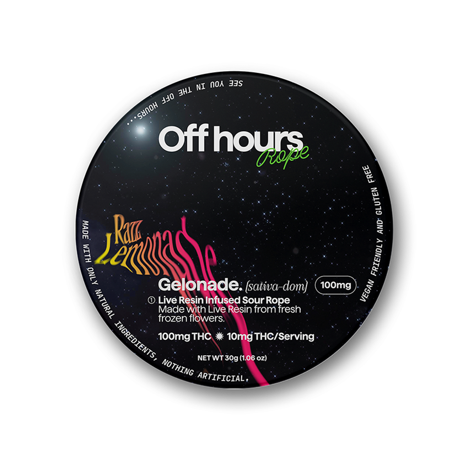 Photograph of product: Off Hours | Gelonade | Live Resin Gummies | 100mg Rope