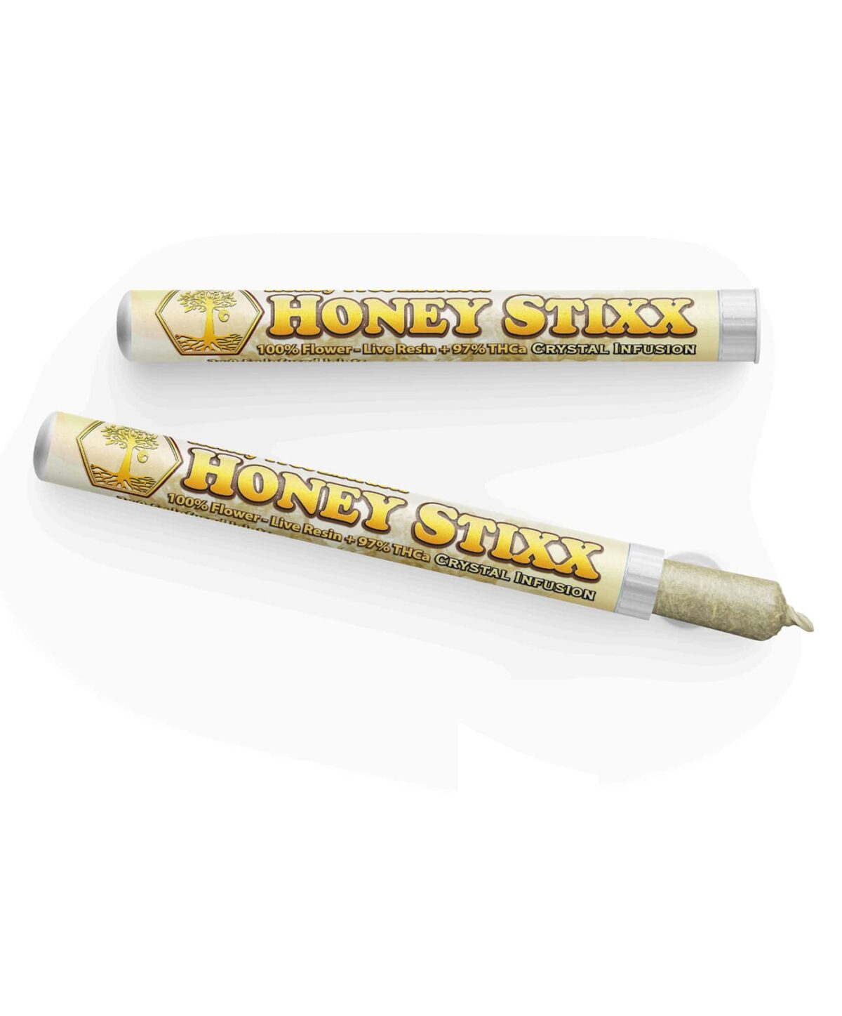 Photograph of Product: Honey Stixx - Peach Cresendo x Strawberry Banna 2pk Preroll