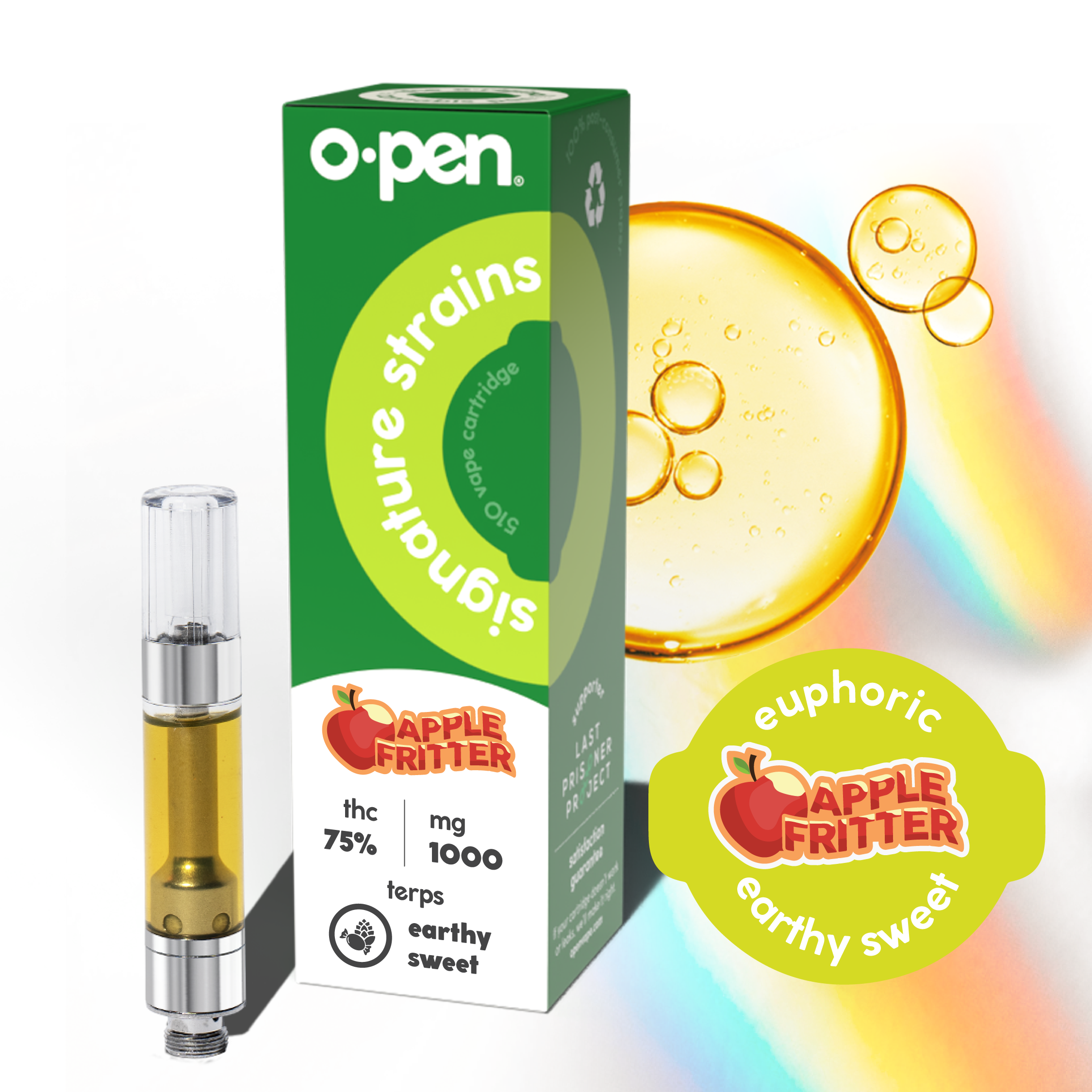 Photograph of product: O.pen Live Resin 1000mg(H)-Apple Fritter