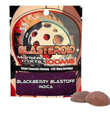 Photograph of product: Monster Xtracts - 100mg Blasteroid Gummy - Blackberry Blastoff Oui'd