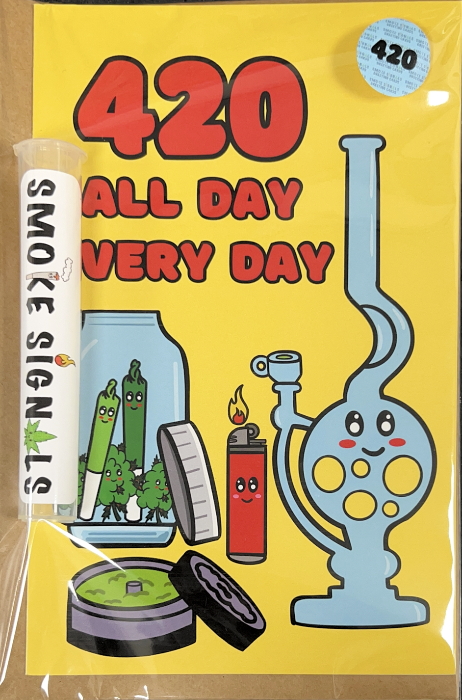 Photograph of product: Greeting Card with Doob Tube - 420 "420 All Day Every Day"