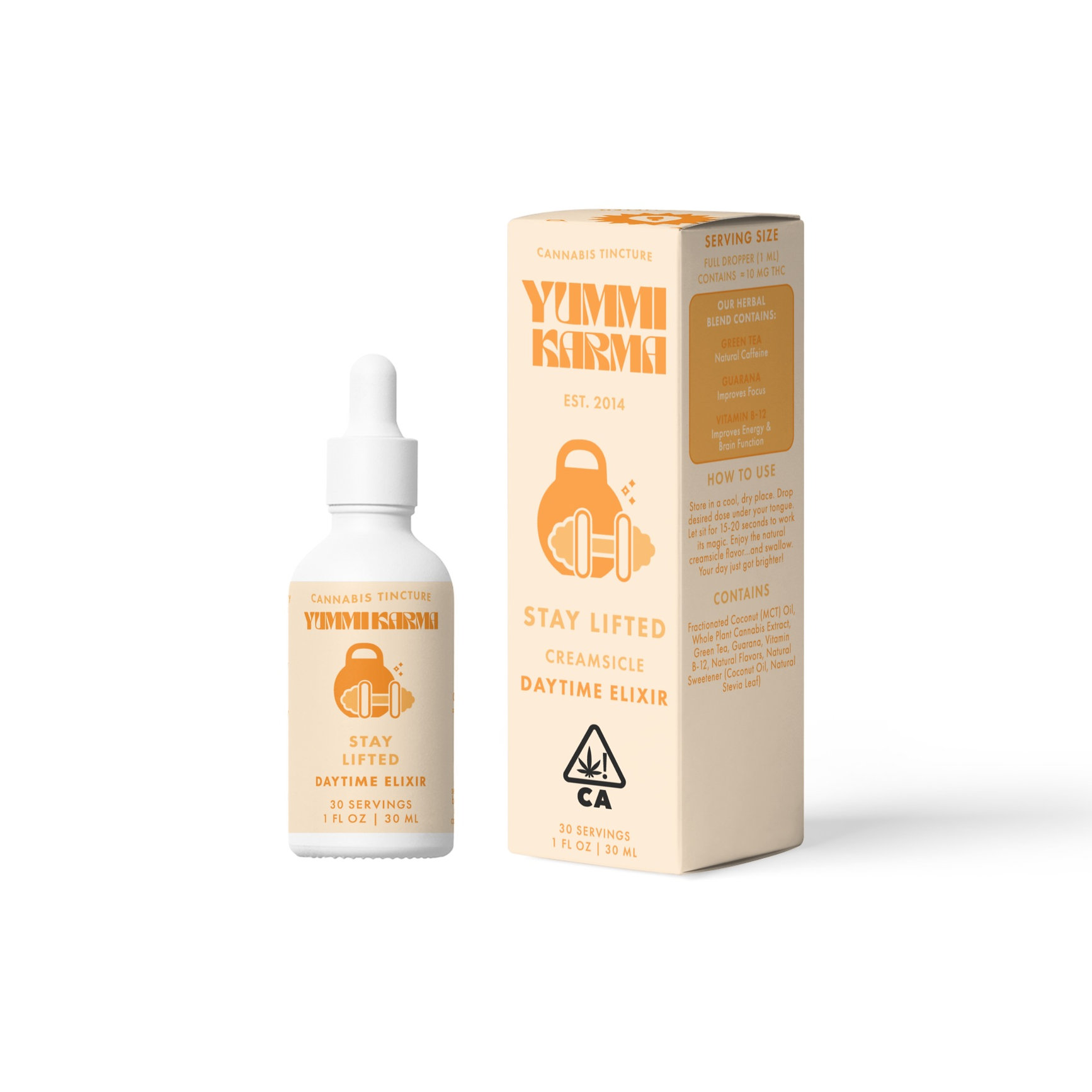 Photograph of product: Stay Lifted (Oui'd) Creamsicle Flavor - Daytime Tincture with Caffeine $35