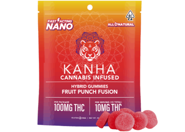 Photograph of product: Nano Fruit Punch Fusion Infused Gummies 100mg - Sales Floor