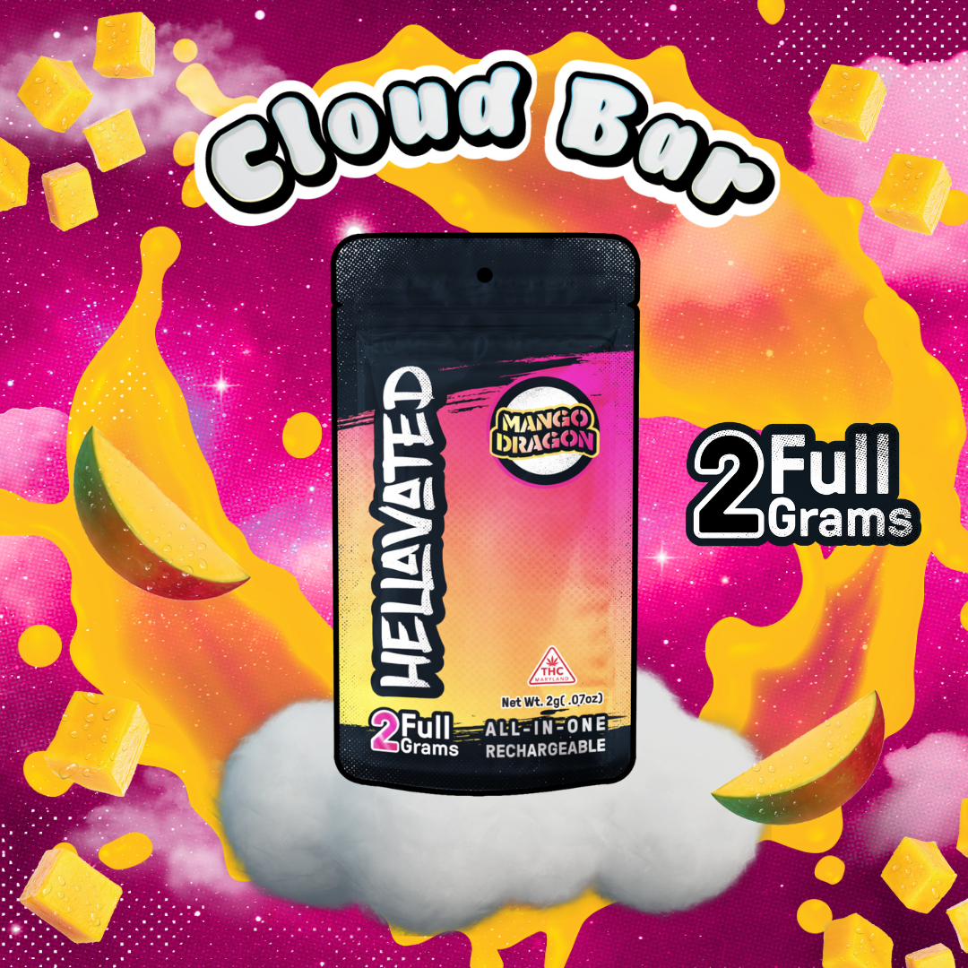 Photograph of product: Mango Dragon Cloud Bar Rechargeable Disposable 2g
