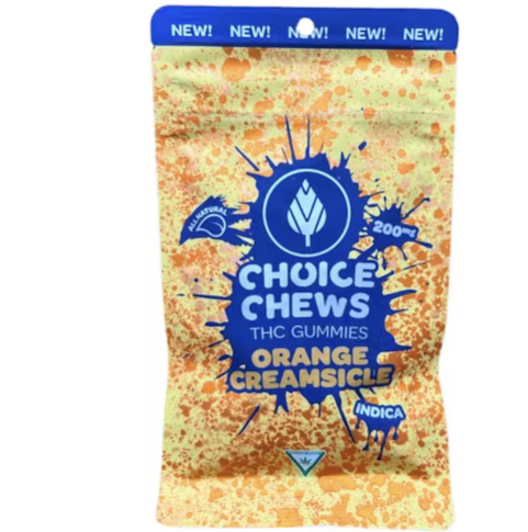 Photograph of product: CHOICE CHEWS | ORANGE CREAMSICLE | Oui'd | 200MG