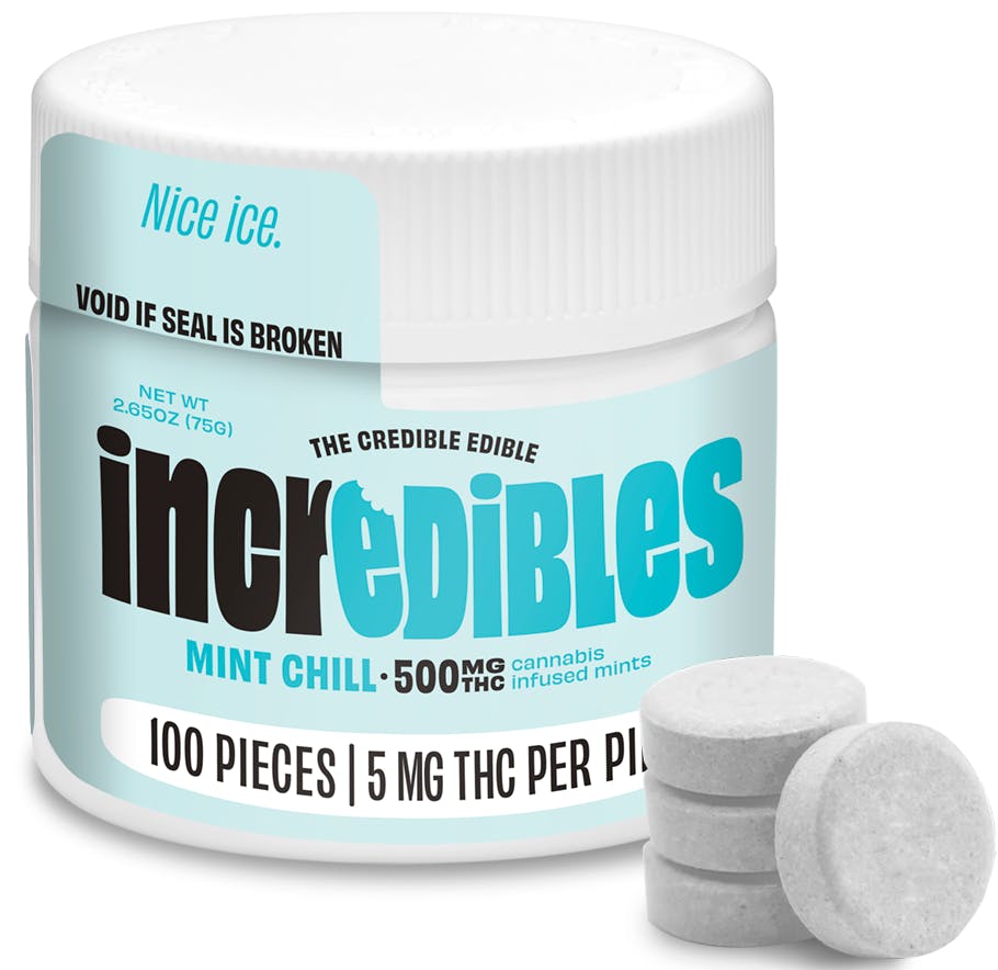 Photograph of product: Incredibles - Stimulating Ice Mints 100pcs 75g nwt. 500mg