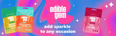 Photograph of product: Edible Gem - Peach 1:1 TH-oui/CBD - 200mg Live Resin Gummy