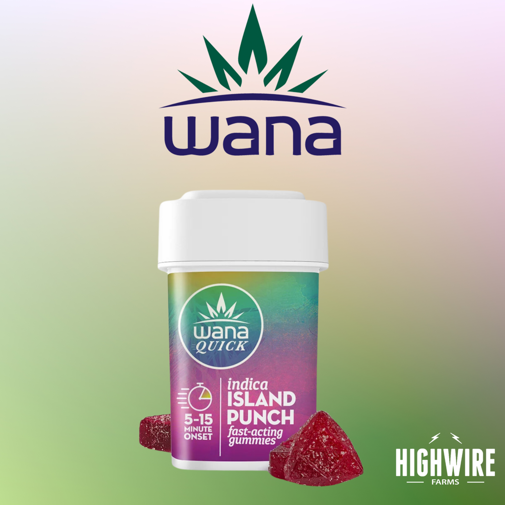 Photograph of product: Wana Quick Gummies Island Punch 200mg