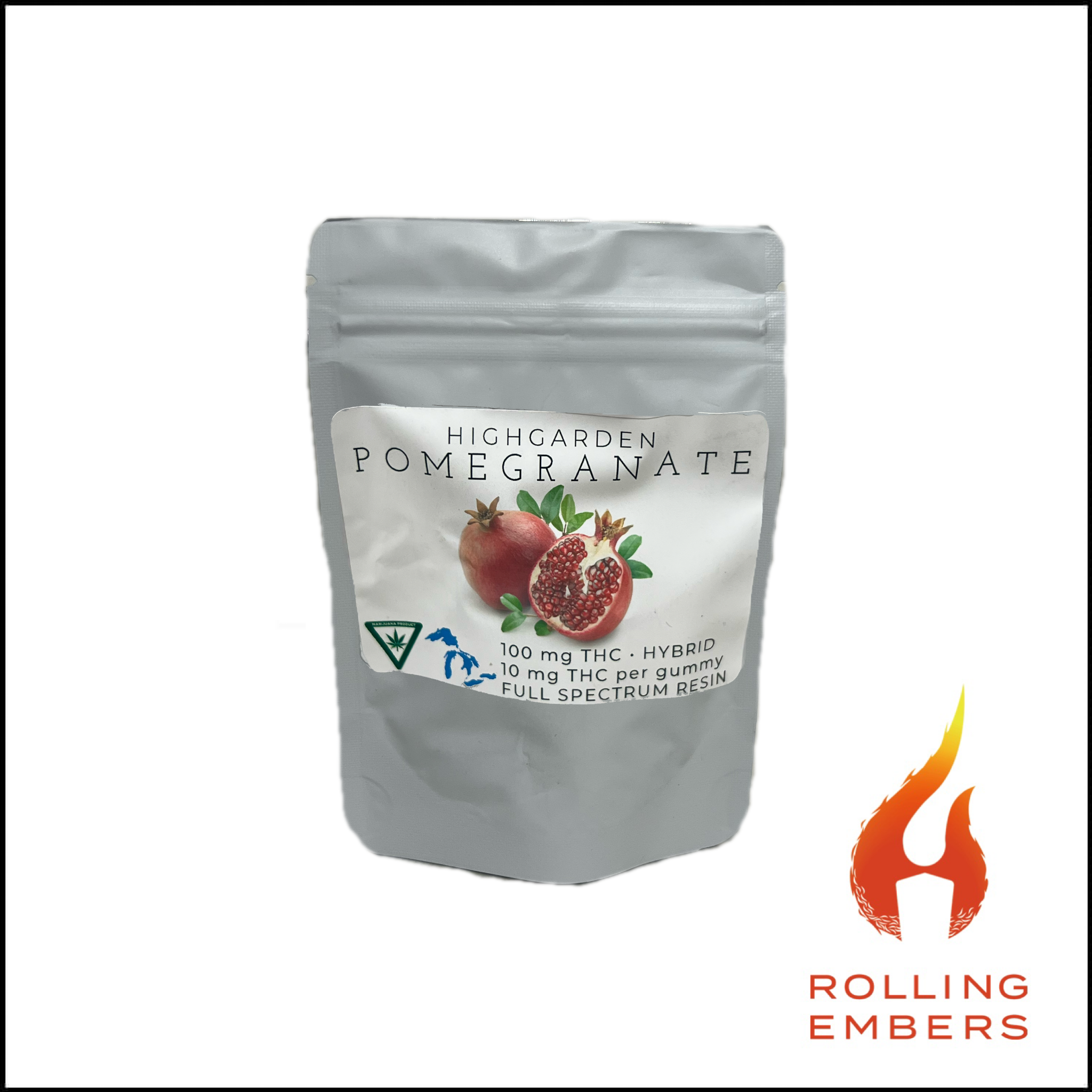 Photograph of product: High Garden | Gummies | Pomegranate | 100mg