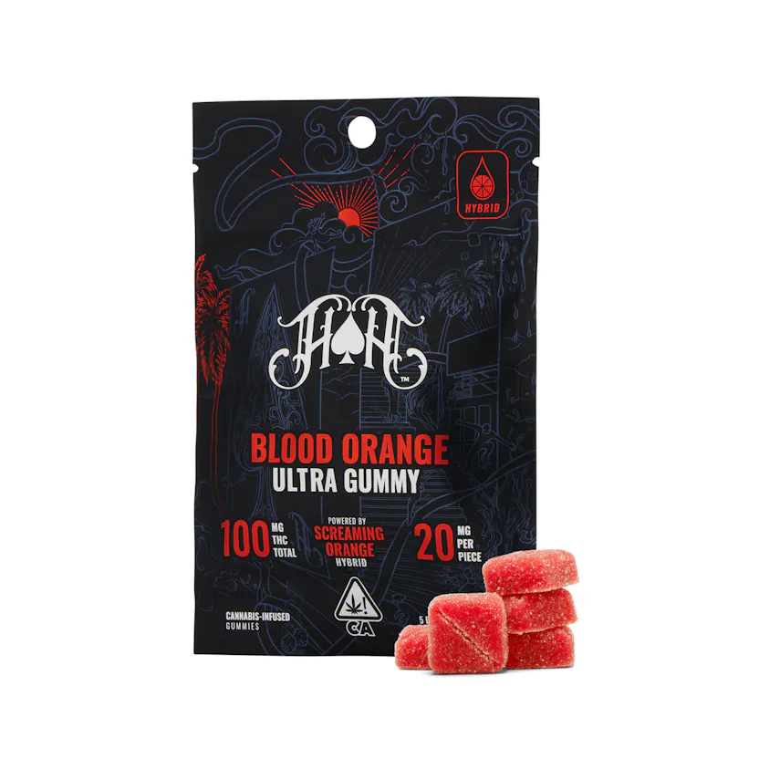 Photograph of product: Heavy Hitters - Blood Orange - Gummies 100mg