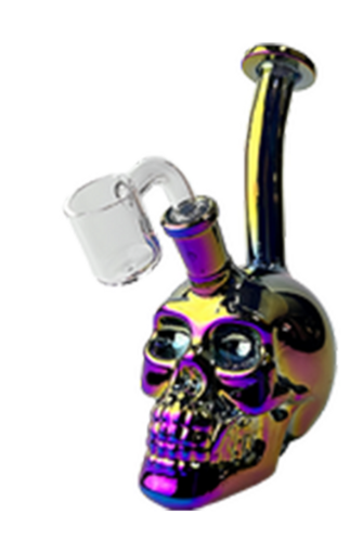 Photograph of product: LuvBuds - Skull Shaped Bong + Banger - 6"