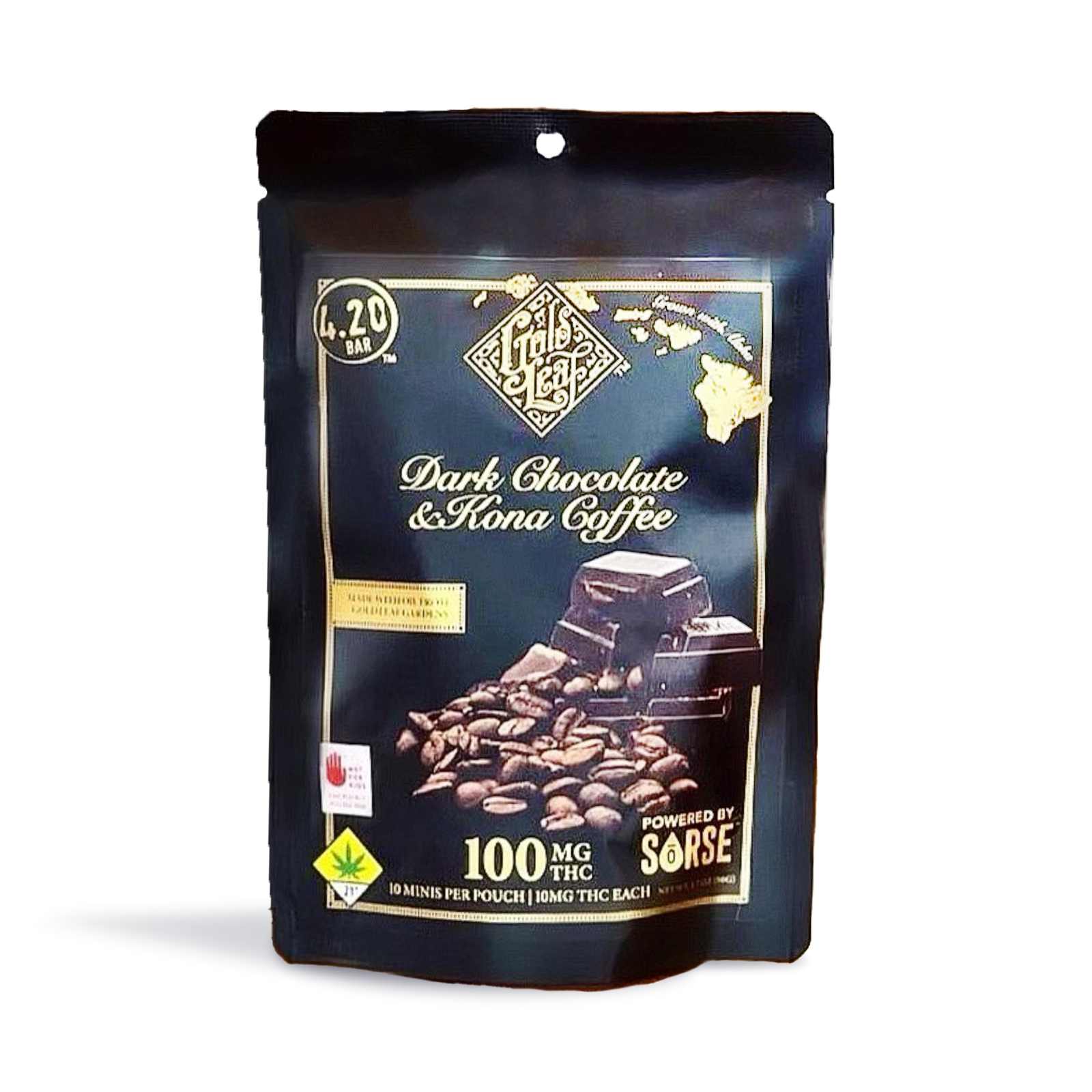 Photograph of product: Dark Chocolate & Kona Coffee 420 Bar | 100mg