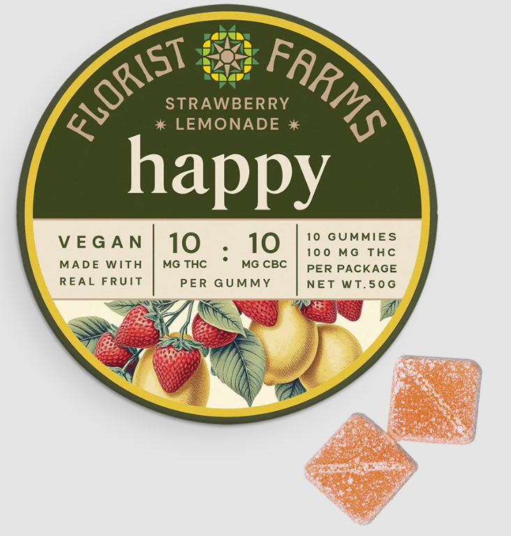Photograph of product: Happy Strawberry Lemonade - Gummies - 10 Pack