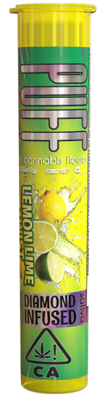 Photograph of product: PUFF | Diamond Infused Preroll | Lemon Lime Twist