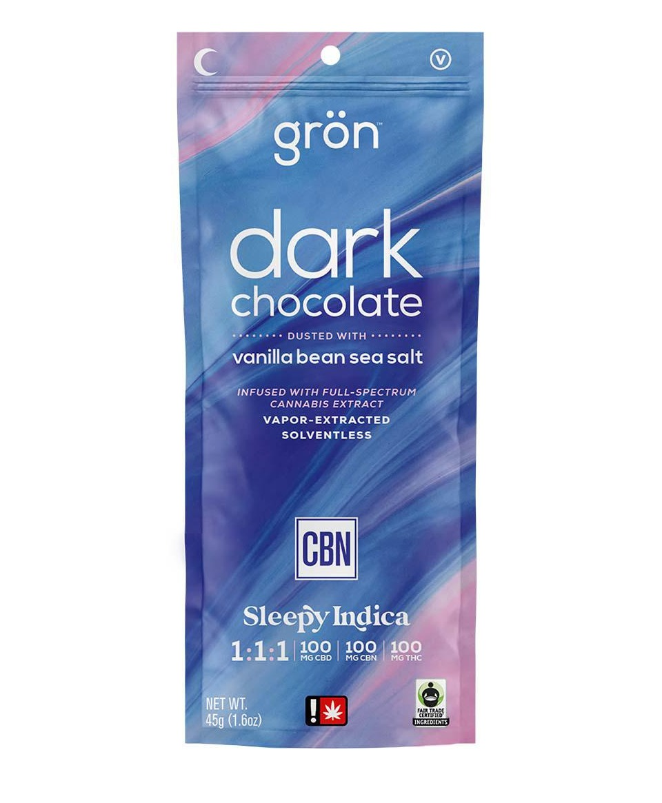 Photograph of product: Gron Dark Chocolate Bar Sleepy Oui'd TH-oui:CBD:CBN