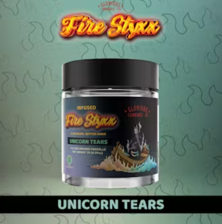Photograph of product: Glorious Oui'd - Fire Styxx 4pk Infused Prerolls - Unicorn Tears (2g)