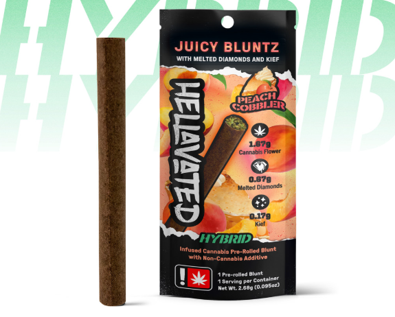 Photograph of product: Hellavated Juicy Bluntz | Peach Cobbler