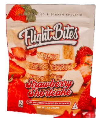 Photograph of product: Flight Bites Strawberry Shortcake Gummies