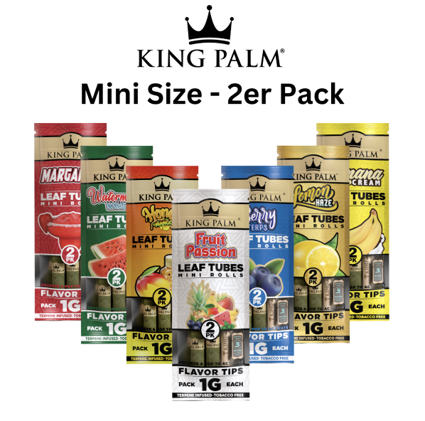 Photograph of product: King Palms | The Game Red Velvet Mini Leaf Tube 2pk