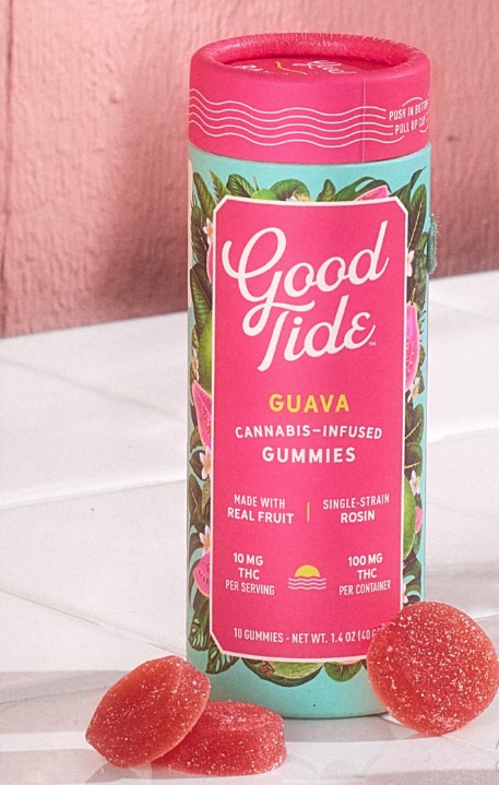 Photograph of product: Good Tide | 100mg Rosin Gummies | Guava (H)