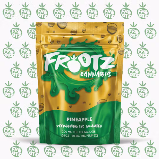 Photograph of product: Frootz | Pineapple | 200mg | Gummies