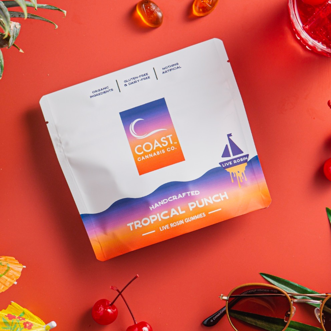 Photograph of Product: Live Rosin I Tropical Punch Gummies 100mg