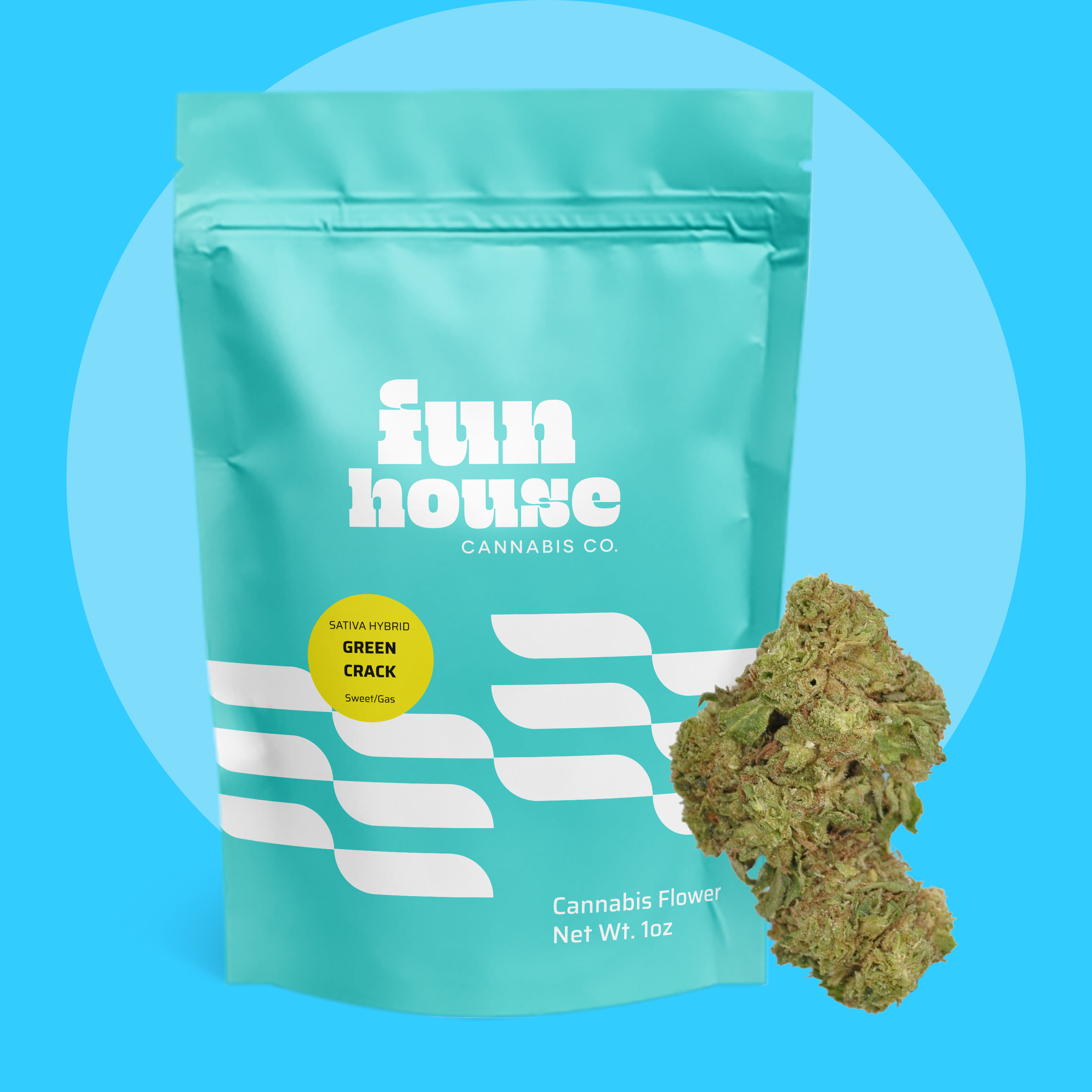 Photograph of product: Fun House - 28g Pre-Pack - Green Crack