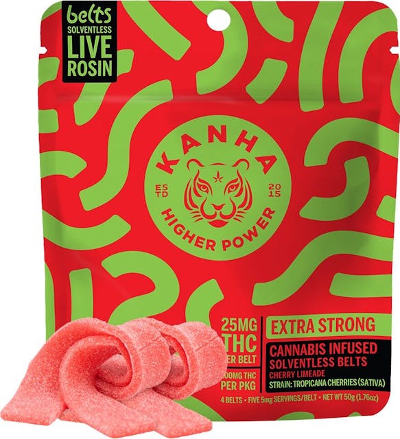 Photograph of product: Solventless Belts - Cherry Limade - 100mg