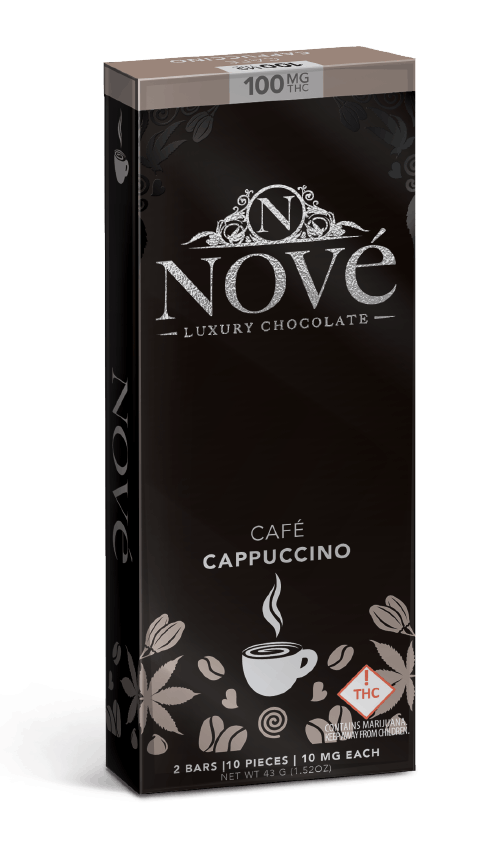 Photograph of product: Nove Cafe Cappuccino Milk Chocolate Bar (100mg)