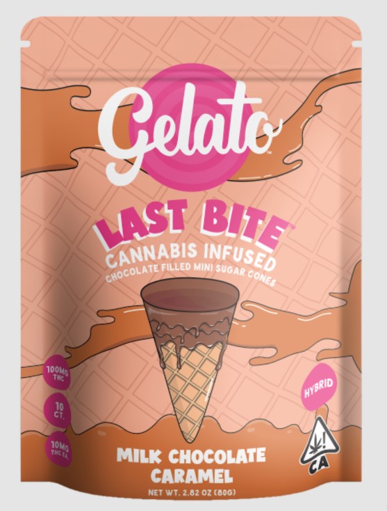 Photograph of product: Gelato Last Bite Milk Chocolate Caramel Cones
