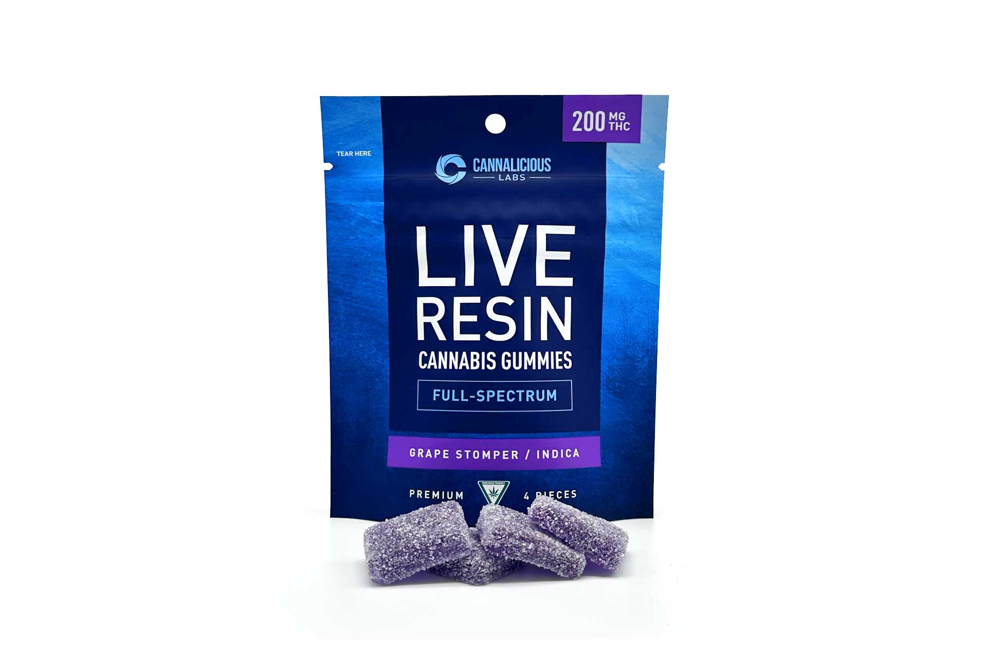 Photograph of Product: Grape Stomper Live Resin Gummies - 200mg