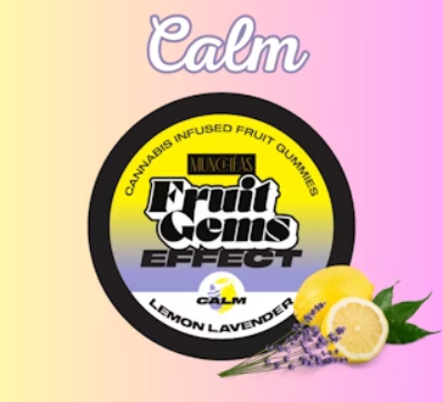 Photograph of product: 5mg Munchas Lemon Lavender Calm Fruit Gems 20pk