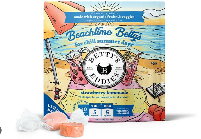 Photograph of product: Strawberry Lemonade | 10PK | 5MG | Beachtime Betty's