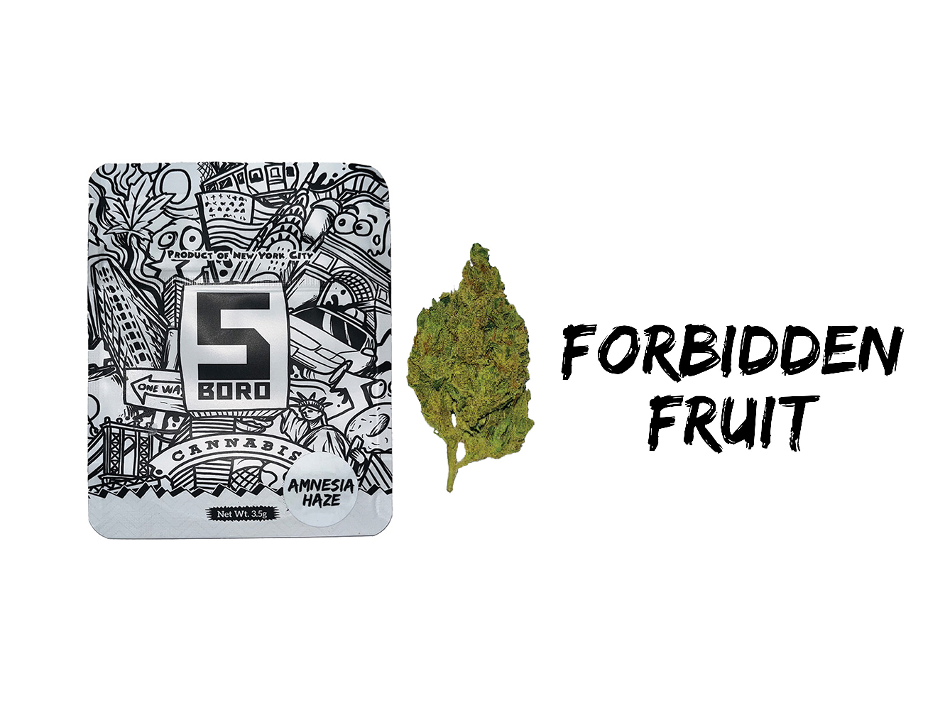 Photograph of product: 5 Boro | Forbidden Fruit | Dime Bag Flower 0.7g