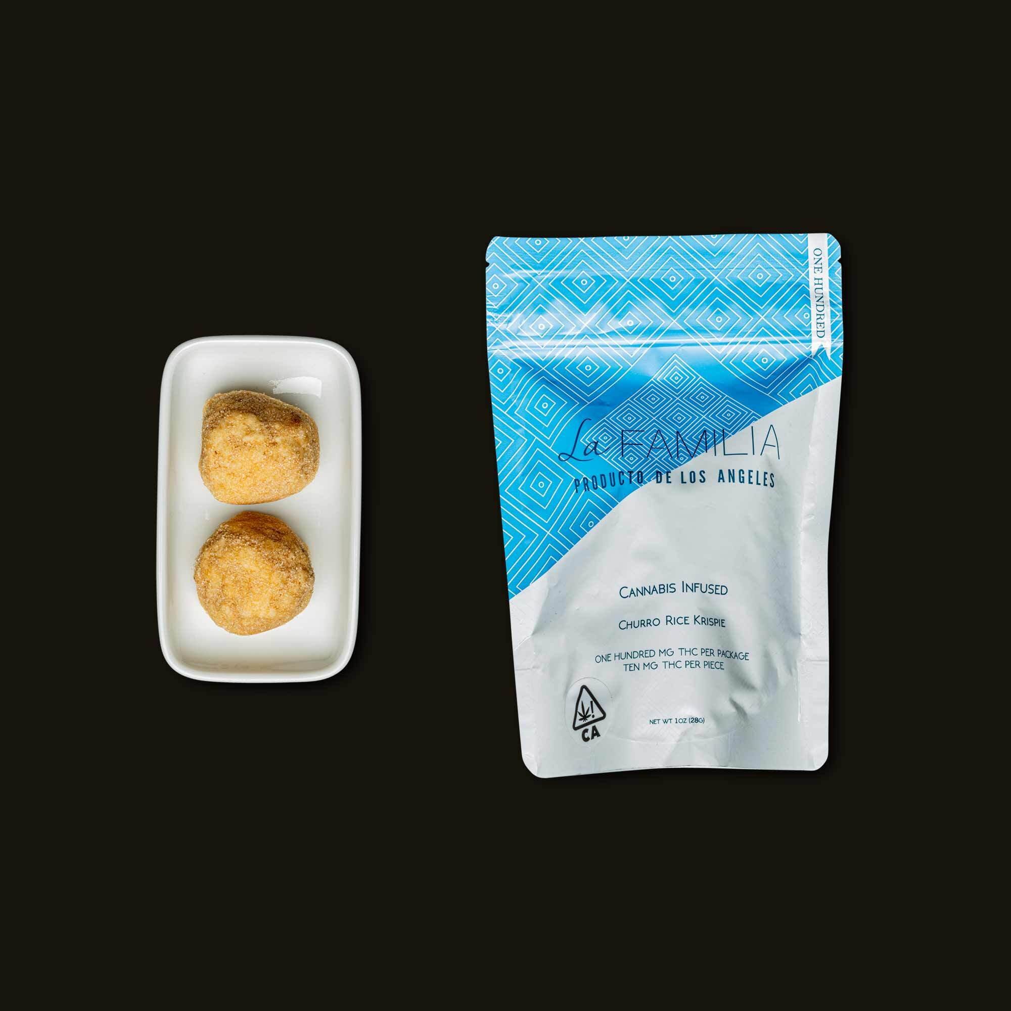 Photograph of product: La Familia Churro Krispy Bag 100mg