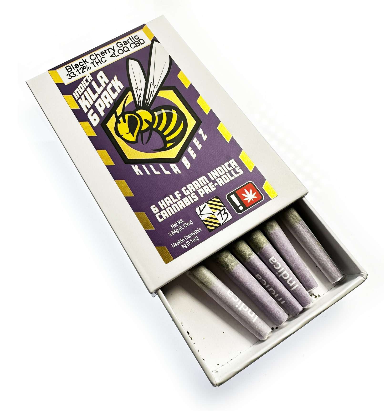 Photograph of product: Killa Beez Glitterbomb Preroll 6 Pack-3g