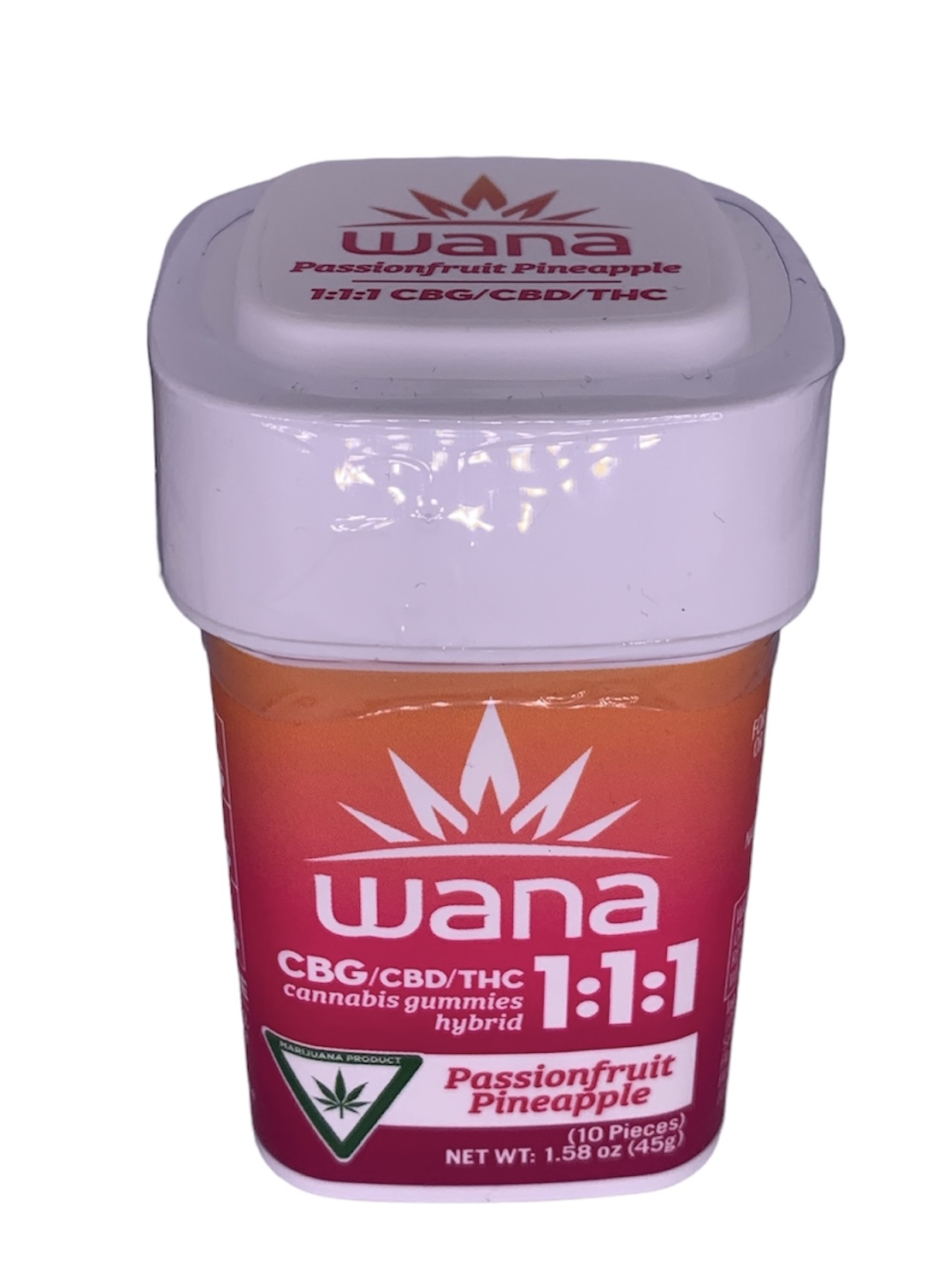 Photograph of product: 100mg Passionfruit Pineapple Gummies W/ Cbd & Cbg