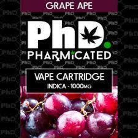 Photograph of product: PhD - Grape Ape Distillate Disposable Vape