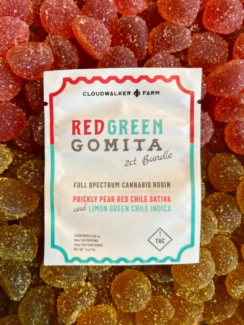 Photograph of Product: CloudWalker Farm Red & Green Gomita 10mg THC 2 pack