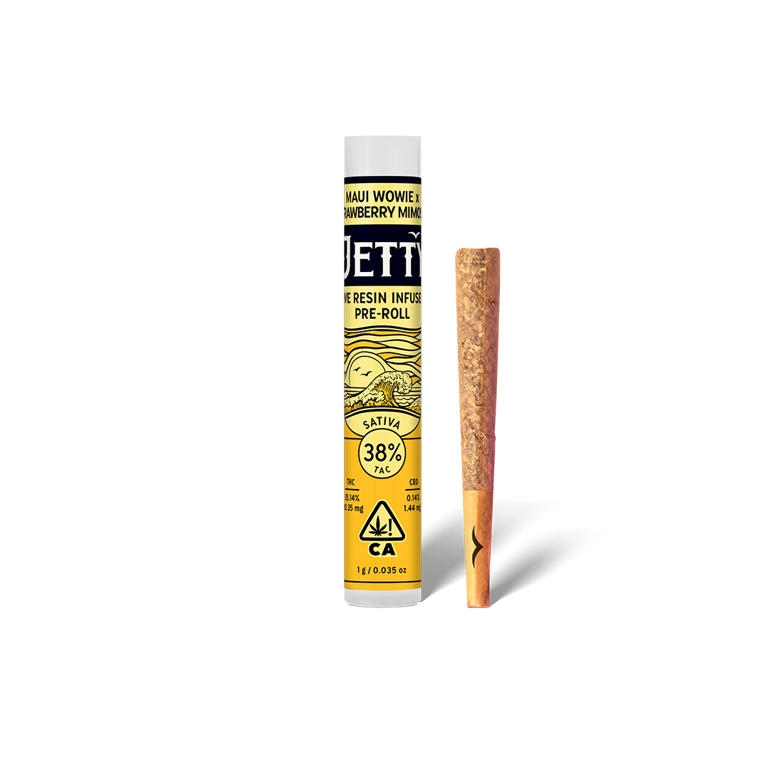 Photograph of product: Maui Wowie x Strawberry Mimosa Live Resin Infused Pre-Roll 1g