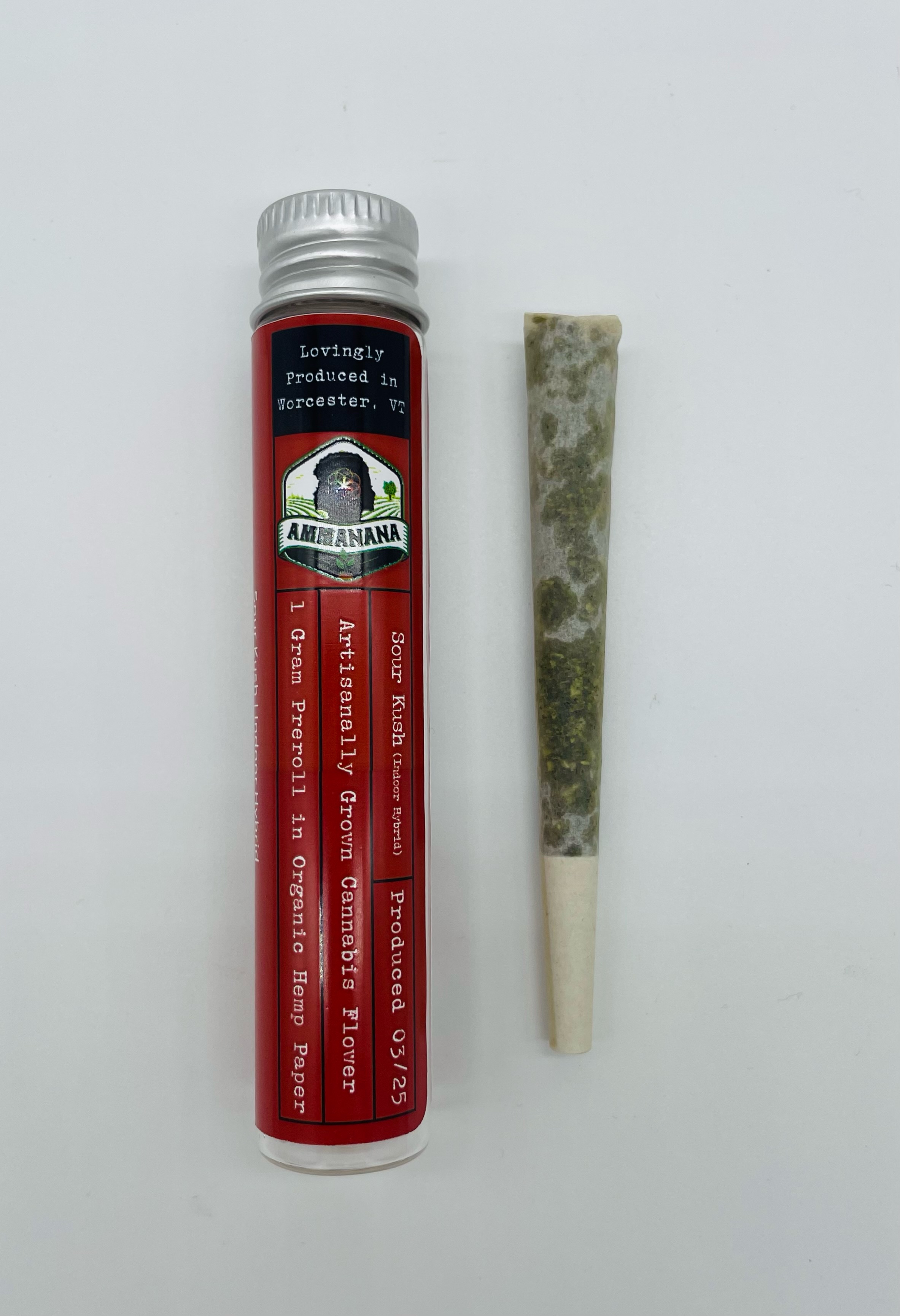 Photograph of Product: Ammanana | Sour Kush | Pre-Roll | 1g | 25.81% THC