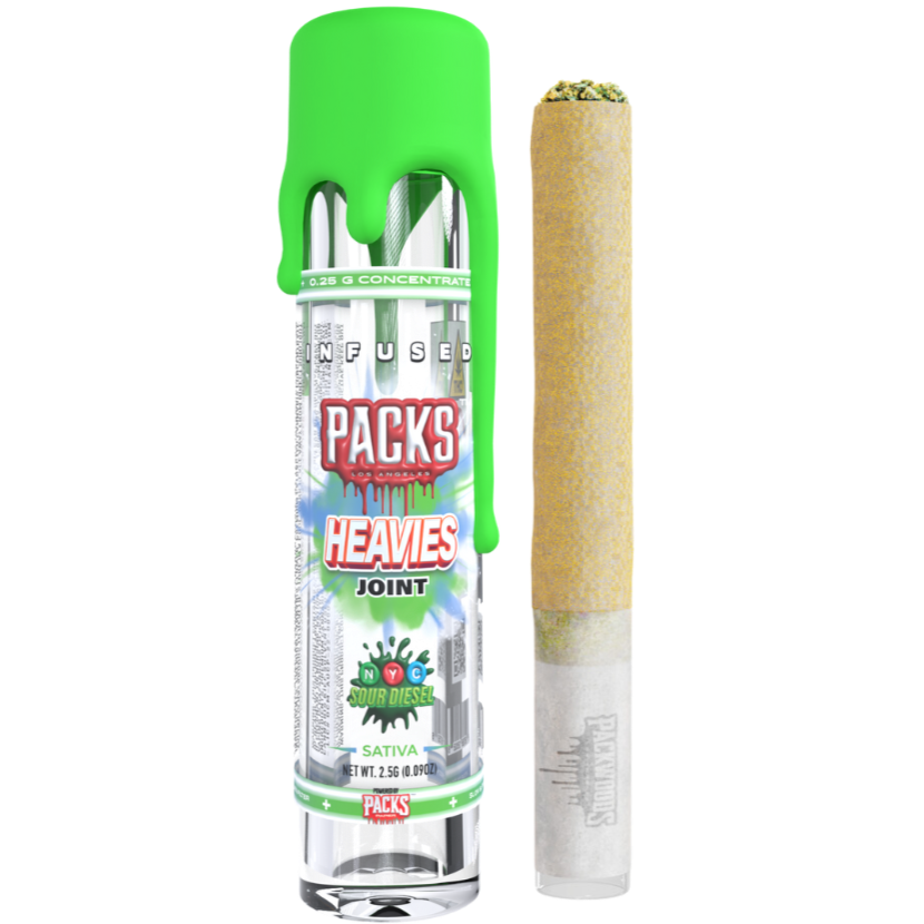 Photograph of product: Packs | Sour DIesel Heavies Infused | Preroll | 2.5g