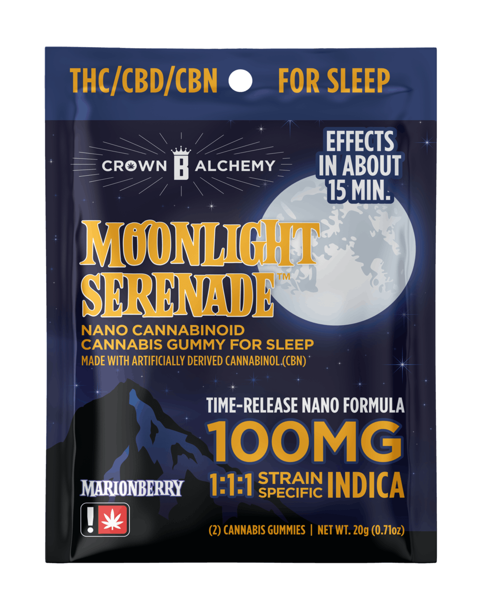 Photograph of product: Cannabull 1:1:1 CBN Moonlight Serenade Sleepy Gummy 2-Pack