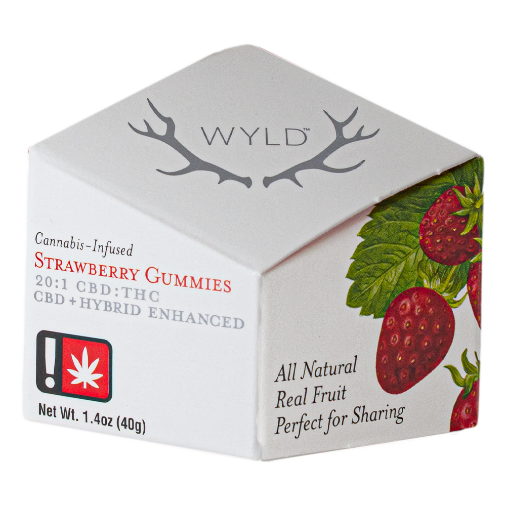 Photograph of product: Gummies - Hybrid - THC:10mg CBD:200mg - 10pk - Strawberry