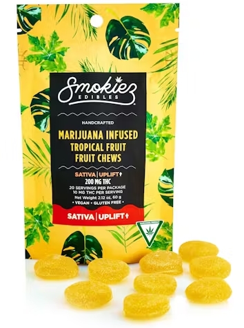 Photograph of product: Smokiez - 200MG Chews - Sweet Tropical Fruit