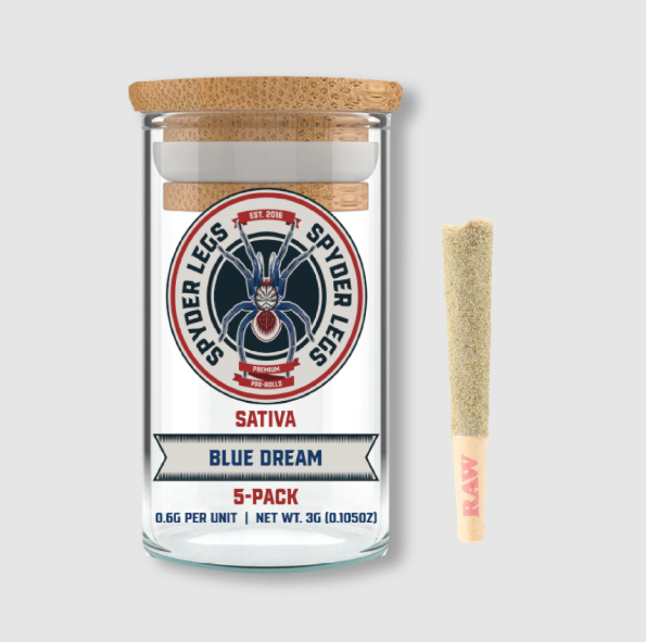 Photograph of product: Blue Dream | 0.6g x 5pk | Infused | Spyder Legs