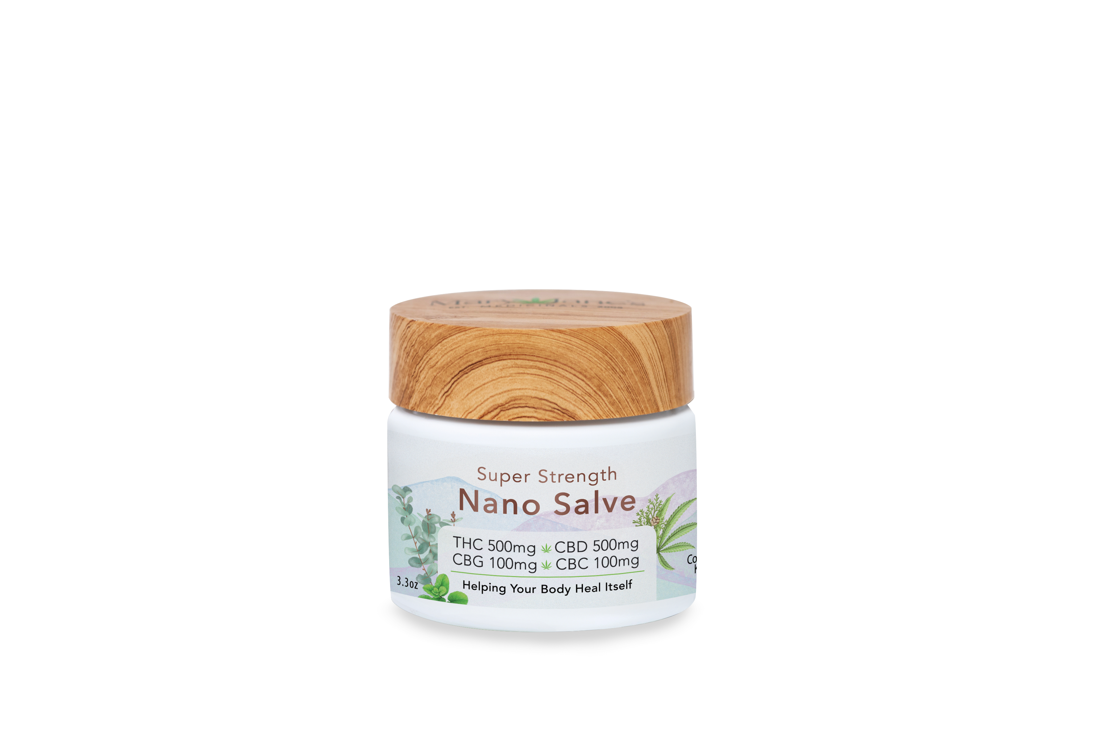 Photograph of product: Mary Jane's Medicinals - Nano Salve 3.3oz. - TH-oui/ CBD/100mg CBG/100mg CBC